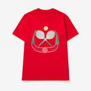 Badminton Print Cotton Short Sleeve T-Shirt