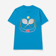 Badminton Print Cotton Short Sleeve T-Shirt