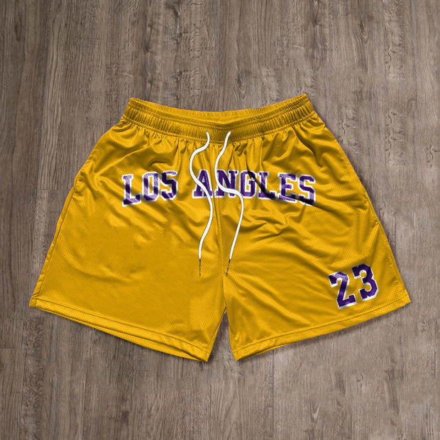 Los Angeles Print Mesh Shorts