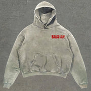 Personalized street style loose printed hoodie