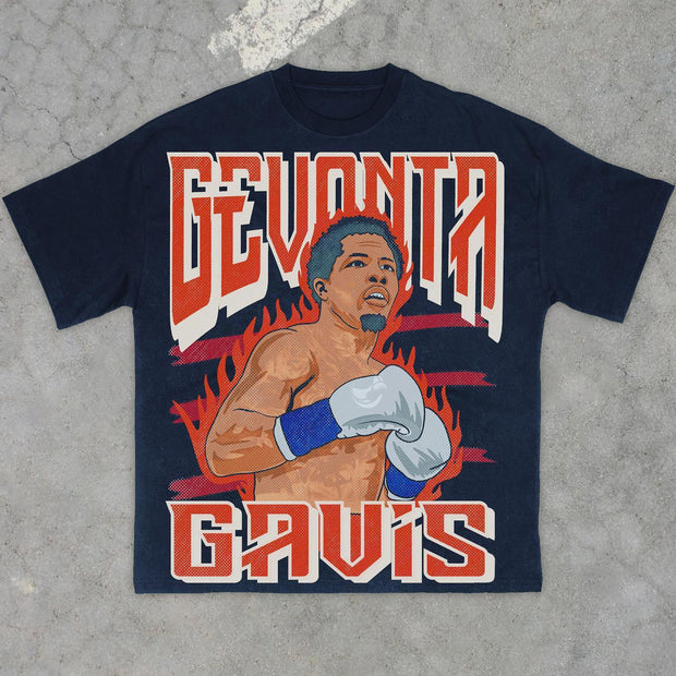 Vintage Street Print Short Sleeve T-Shirt