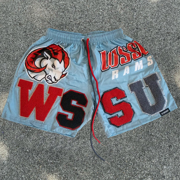 Goat Print Casual Street Mesh Patch Shorts