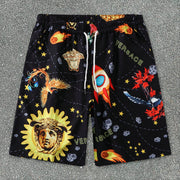 Tide brand casual court style short-sleeved loose shorts suit