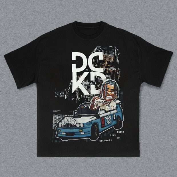 Cartoon Print Short Sleeve T-shirt