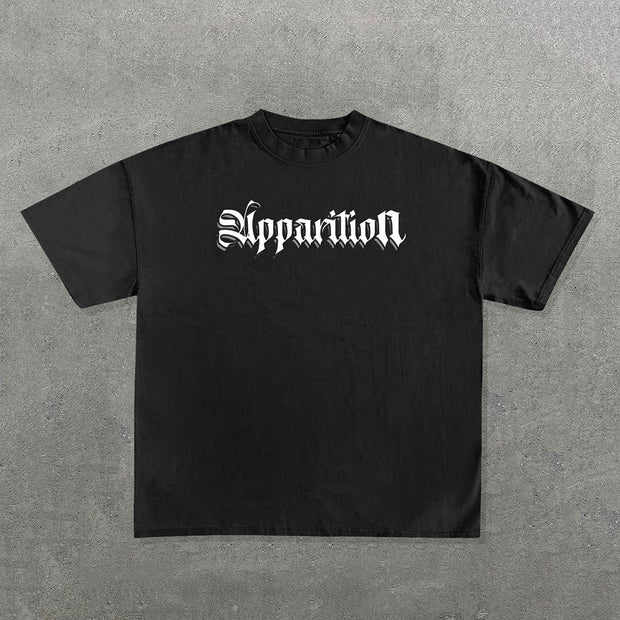 Apparition Letters Print Short Sleeve T-Shirt