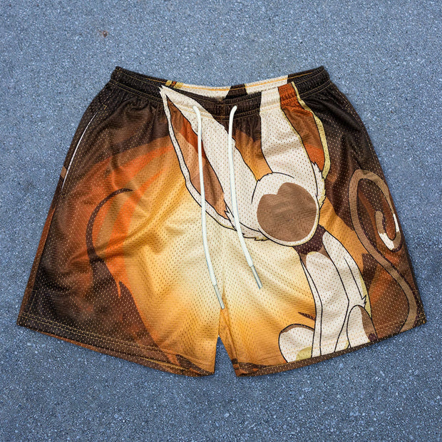 cartoon cartoon mesh shorts with contrasting elements