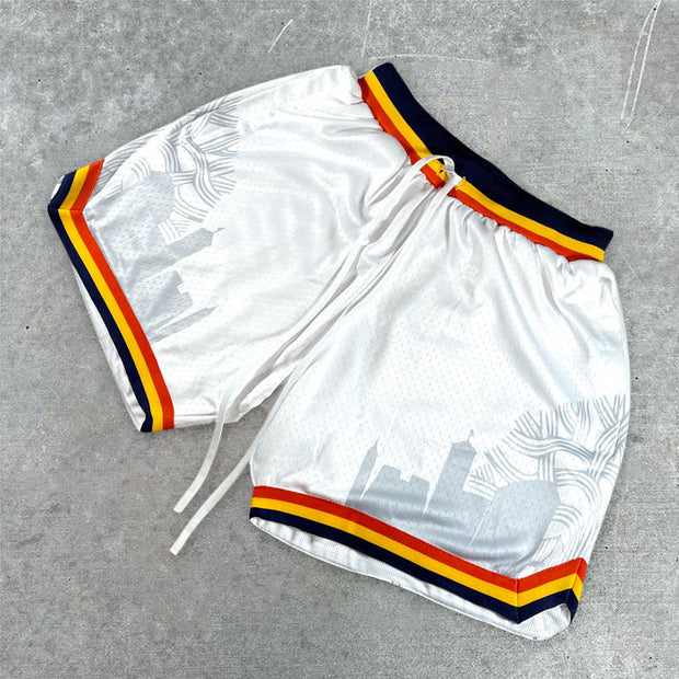 Fashion City Silhouette Print Track Shorts