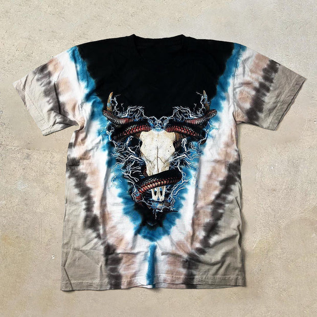 Personalized tie-dye graphic print T-shirt
