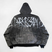 Vintage distressed work velvet jacket