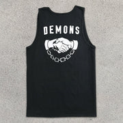 handshake chain print vest