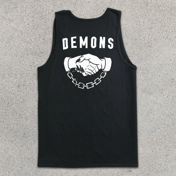 handshake chain print vest