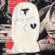 Broken heart street three-hole cap ski mask hat