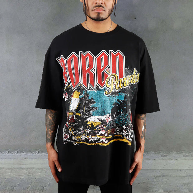 Parrot Print Casual Street T-Shirt