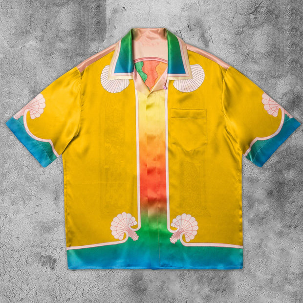 Noble and luxurious retro custom printed shirt