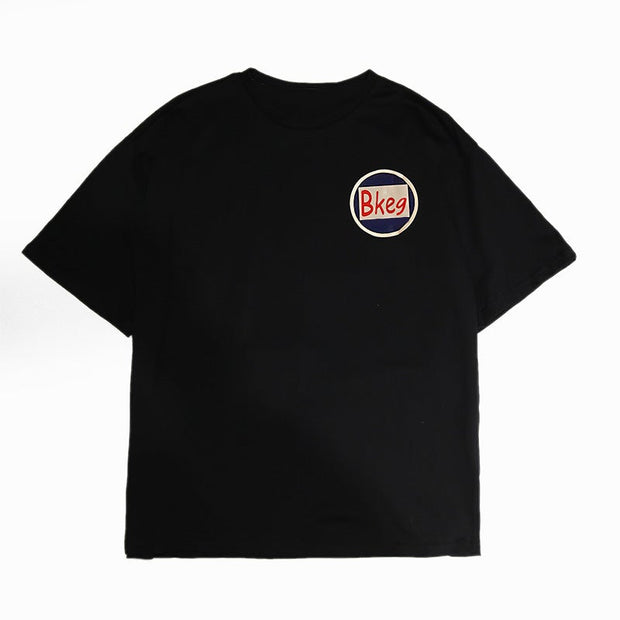 Street style fashion loose Hong Kong style casual short-sleeved T-shirt