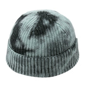 Tie-dye knitted hat hip hop street toe cap