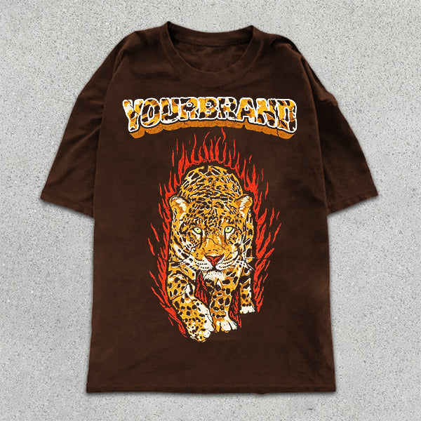 Cheetah Graphic Print Short Sleeve T-Shirt