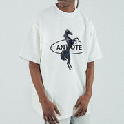 Street style horse animal cartoon print T required