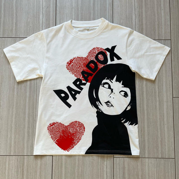 Personalized street style printed loose short-sleeved T-shirt