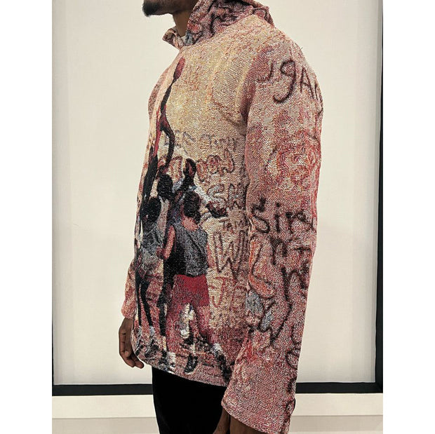 Trendy retro pattern casual hoodie