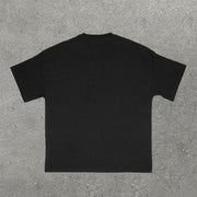 Flame & Butterfly Print Short Sleeve T-Shirt