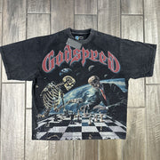godspeed chessboard short-sleeved T-shirt