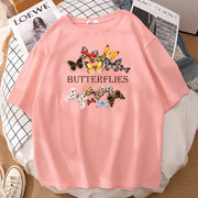 Personalized butterfly print T-shirt