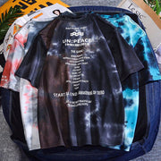 Tie-dye plus size round neck T-shirt