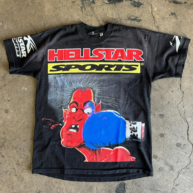 Fashionable personalized round neck loose printed T-shirt