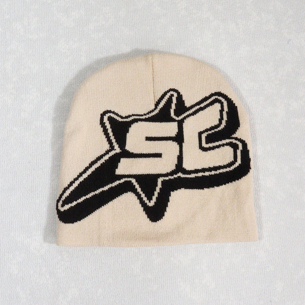 Couple knitted hat alphabet wool warm hat