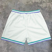Casual Contrast Embroidered Mesh Track Shorts