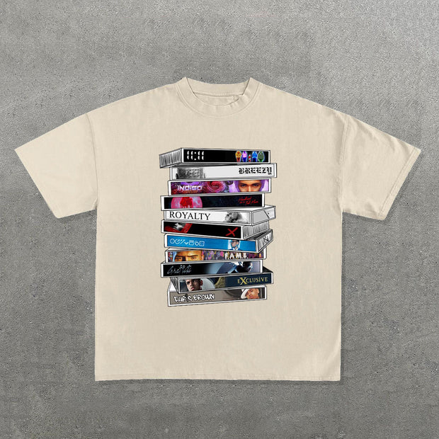 Fashion Chris Brown Album Print Short Sleeve T-Shirt