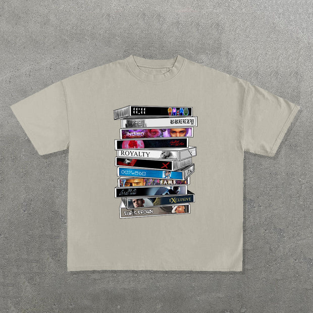 Fashion Chris Brown Album Print Short Sleeve T-Shirt