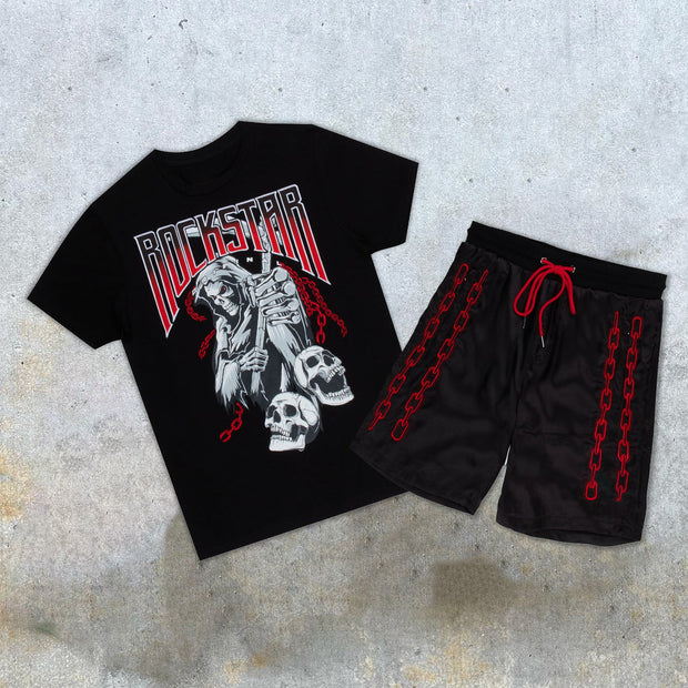 Fashion personality skull sports suit