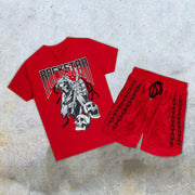 Fashion personality skull sports suit