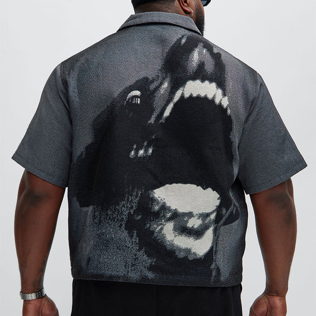 Grizzly Bear Tapestry Work Shirt Jacket