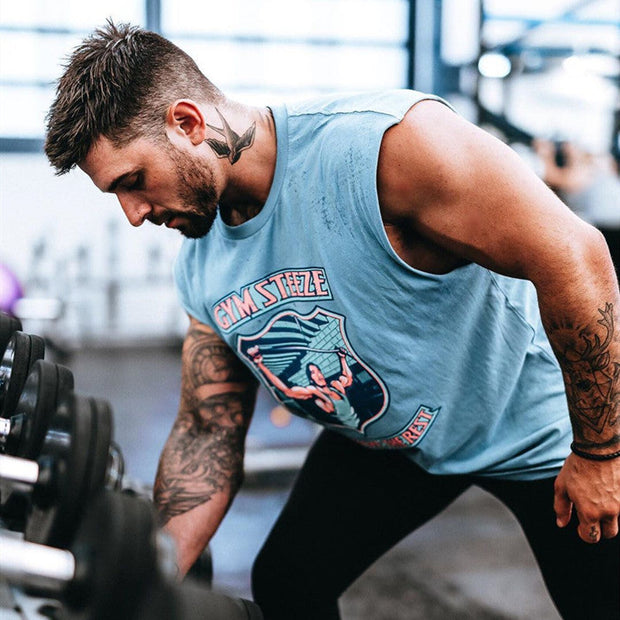 Sports fitness leisure bottoming sleeveless shirt plus size T-shirt