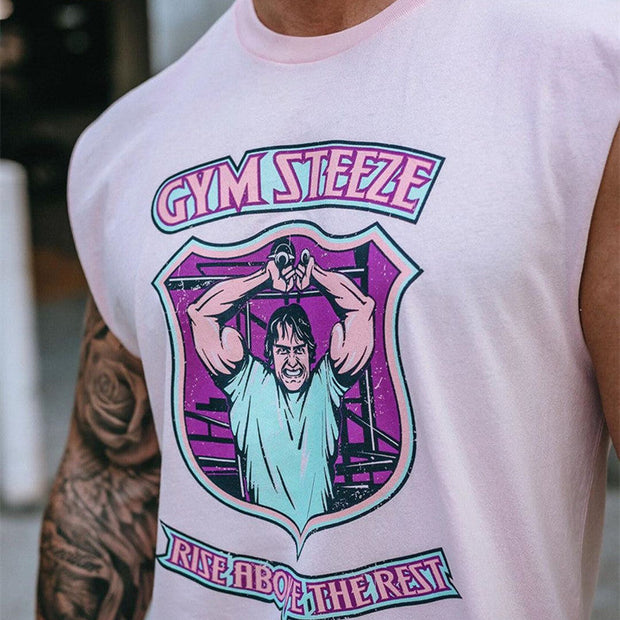 Sports fitness leisure bottoming sleeveless shirt plus size T-shirt