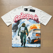 godspeed print crew neck T-shirt