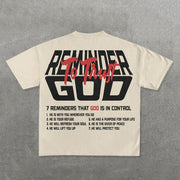 Reminder To Trust God Print Short Sleeve T-shirt