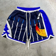 Retro Trendy Mesh Zipper Shorts
