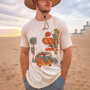 Casual Resort Loose Crew Neck Printed T-Shirt