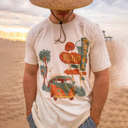 Casual Resort Loose Crew Neck Printed T-Shirt