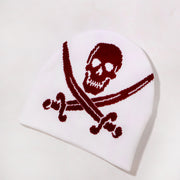 Skull jacquard knitted hat