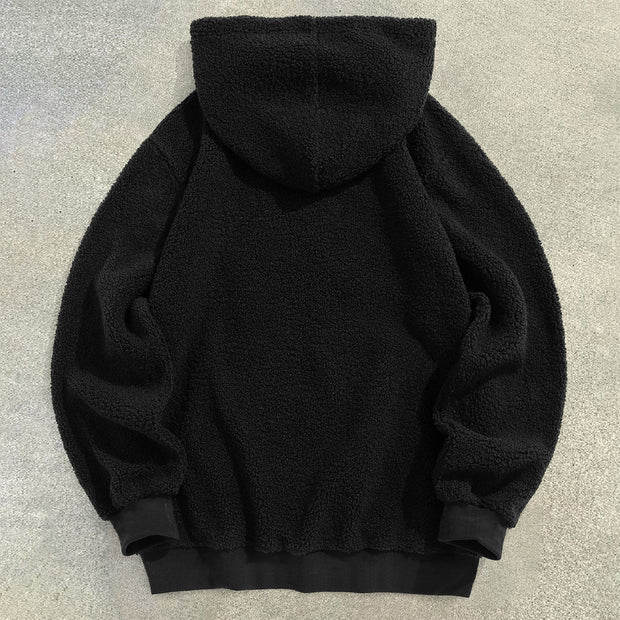 Retro Street Hip Hop Fleece Hoodie