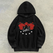 Retro Street Hip Hop Fleece Hoodie
