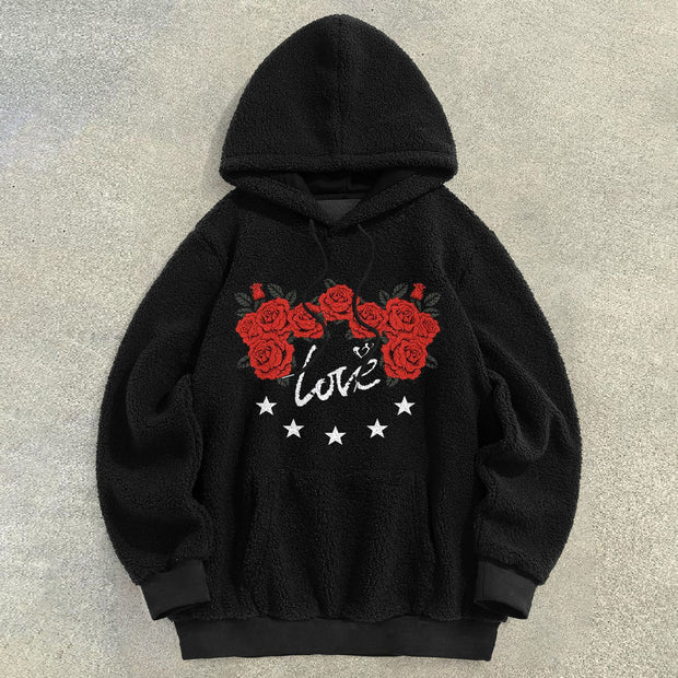 Retro Street Hip Hop Fleece Hoodie