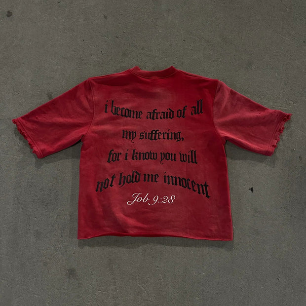 Stylish Vintage Jesus Print Loose T-Shirt