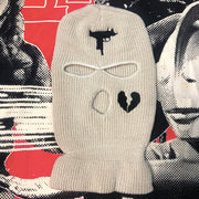 Broken heart street three-hole cap ski mask hat