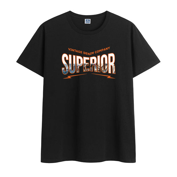 Fashion letter print pullover short sleeve T-shirt